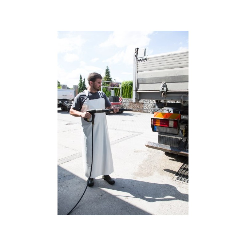 Predpasnik za pranje in molžo, bel