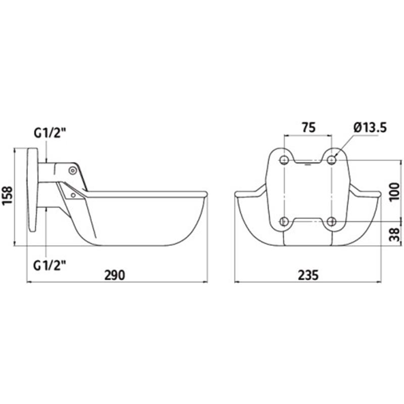 Napajalnik N20 z jezičkom - nizkotlačni