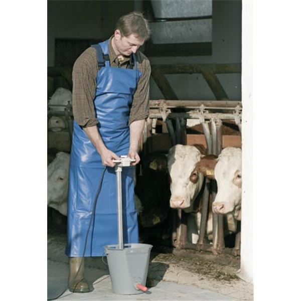 Predpasnik za pranje in molžo, moder