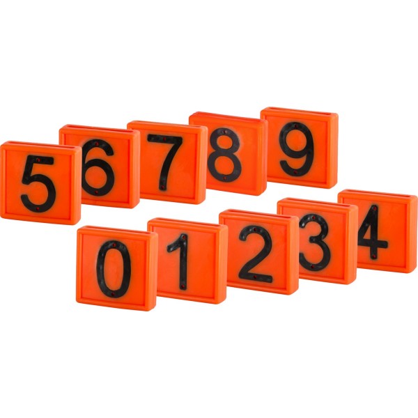 Številke za ovratnice - oranžne 10/1