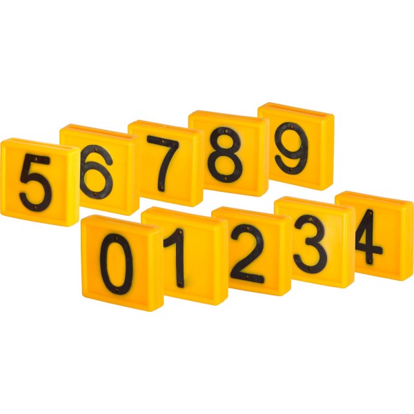 Številke za ovratnice - rumene 10/1