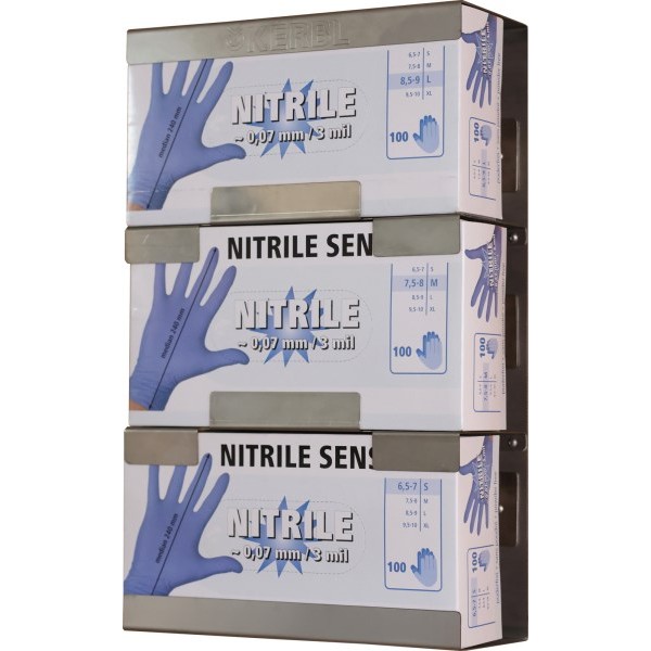 Stenski nosilec za rokavice za enkratno uporabo - za do 3 škatle