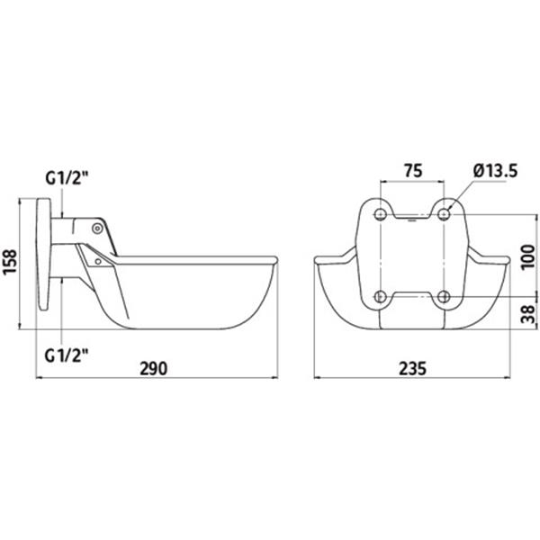 Napajalnik N20 z jezičkom - nizkotlačni